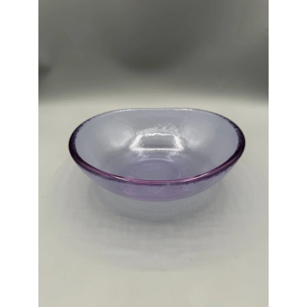 Fire and Light Recycled Glass LAVENDER Purple Bowl 8in AS IS